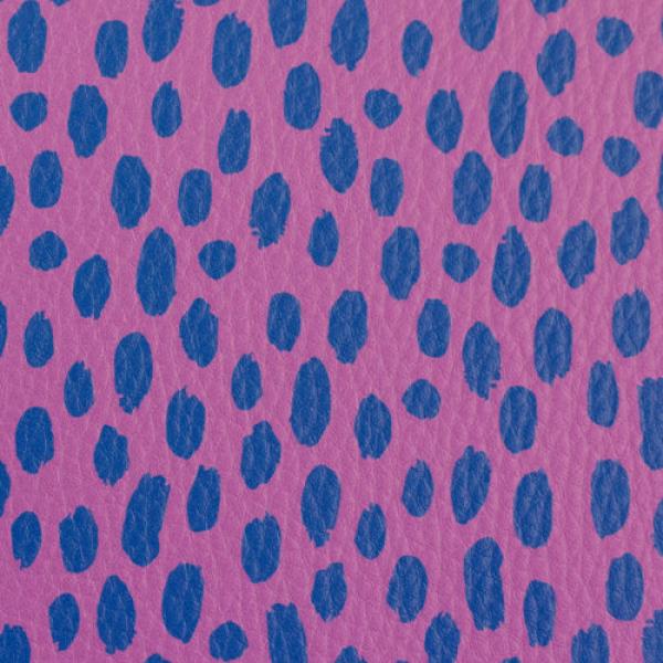 Kunstleder Zuschnitt 50 x 70 cm in Rosa/Blau mit feiner Narbung